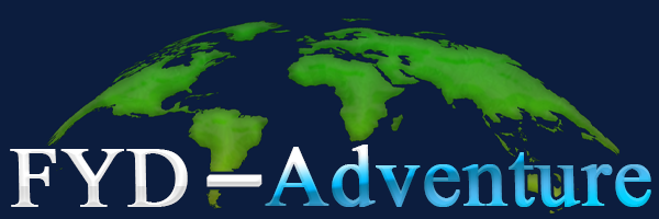FYD-Adventure Logo in Form des ovalen Planeten Erde